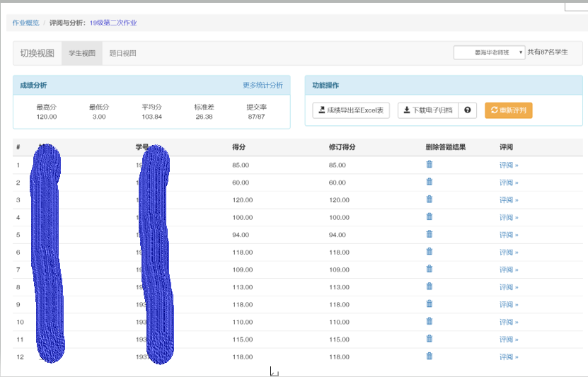 图11 某班第2次作业完成情况